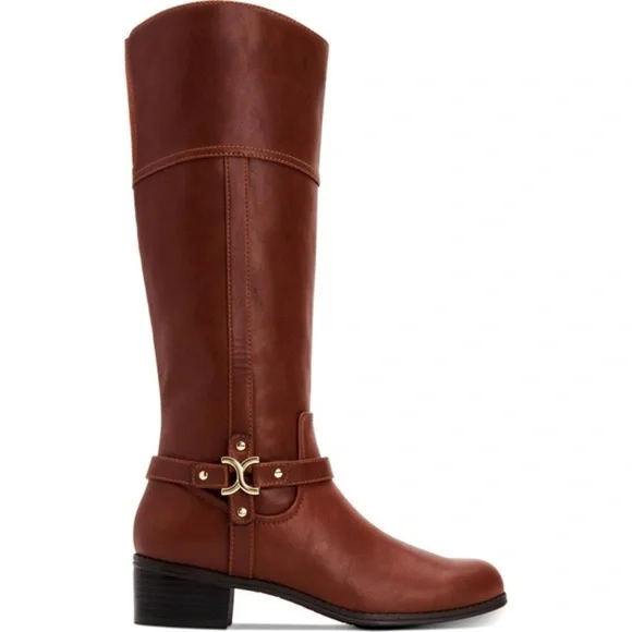 New Charter Club Faux Leather Tall Riding Boots​ - Picture 2 of 6